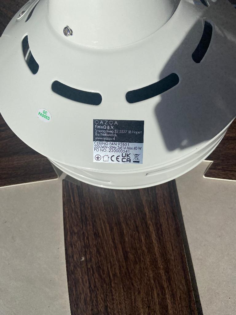 Plafondventilator QAZQA, Elektronische apparatuur, Ophalen, Plafondventilator