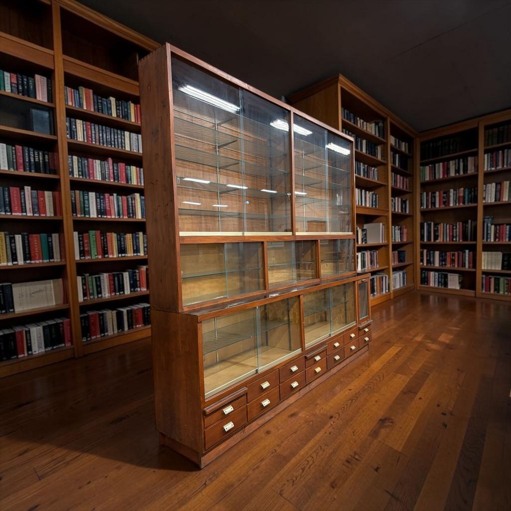 vitrine en bois vintage XL, buffet, armoire murale, Articles professionnels, Enlèvement