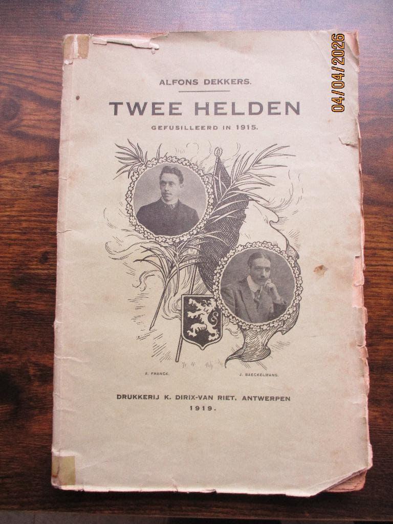 Twee Helden gefusilleerd in 1915 A'Pen 1919, Verzenden