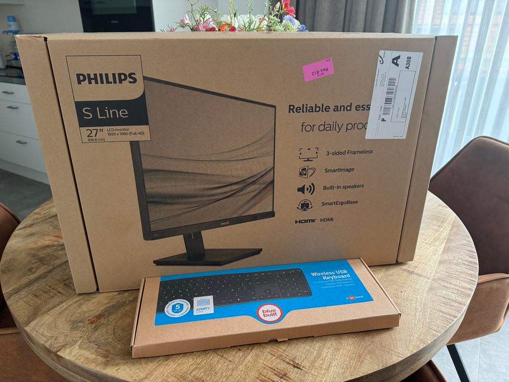 Philips 272S1M/00 monitor nog in doos, Computers en Software, Monitoren, Ophalen, Zo goed als nieuw
