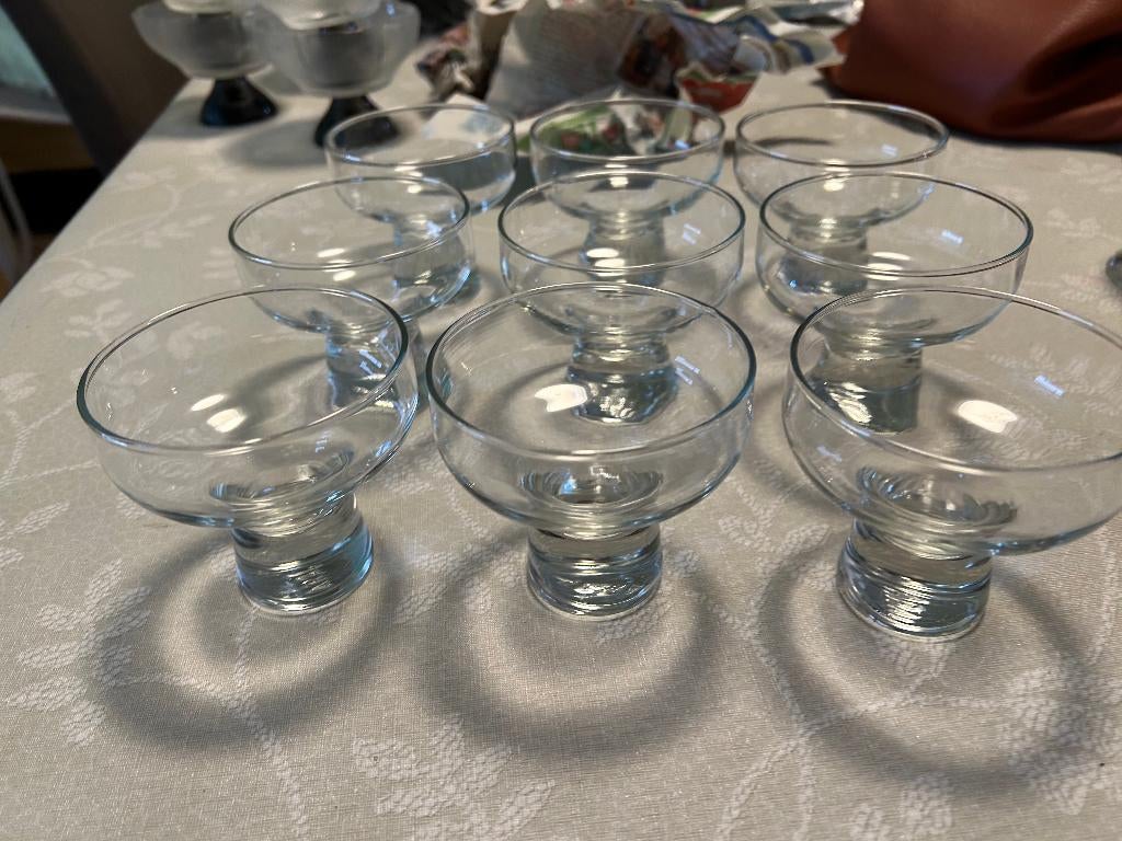 9 Prachtige ijscouppen, Maison & Meubles, Cuisine | Vaisselle, Enlèvement, Comme neuf, Verre, Verre ou Verres