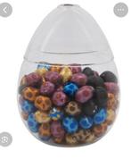 Glazen decoratie ei + 4 stolpen, Enlèvement, Comme neuf