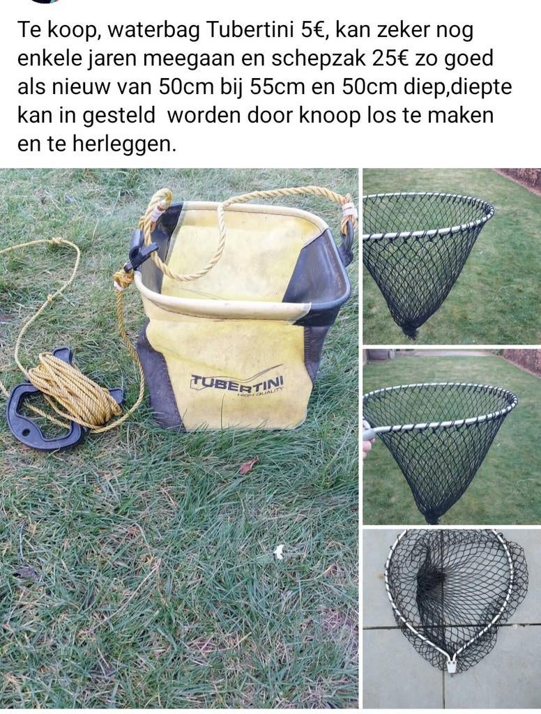 Schepnet en waterbag, Ophalen