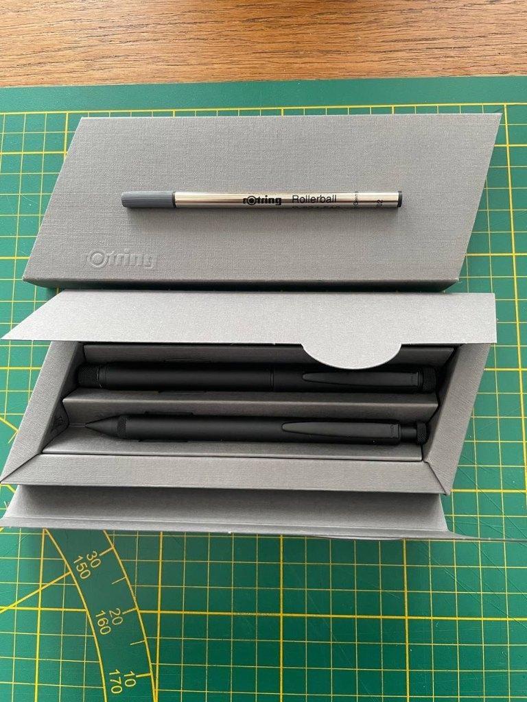 Rotring Lambda Rollerball + Pencil Black Box  Corporate Logo, Verzamelen, Pennenverzamelingen, Ophalen of Verzenden
