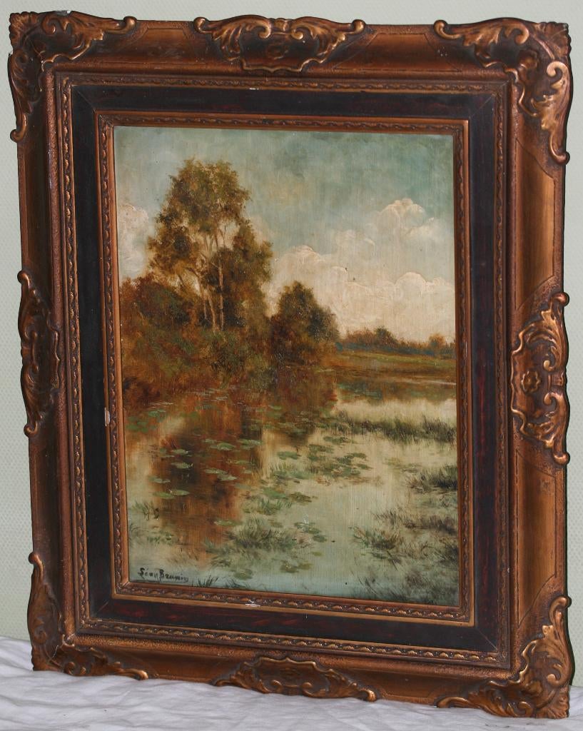 Léon Brunin (1861-1949) - Schilderij Oplie op doek, Enlèvement ou Envoi