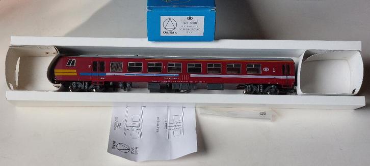 SNCB/NMBS OS.KAR M4 A6 DXEX A6D BORDEAUX*HO*AC 3006, Hobby en Vrije tijd, Modeltreinen | H0, Gebruikt, Treinset, Wisselstroom