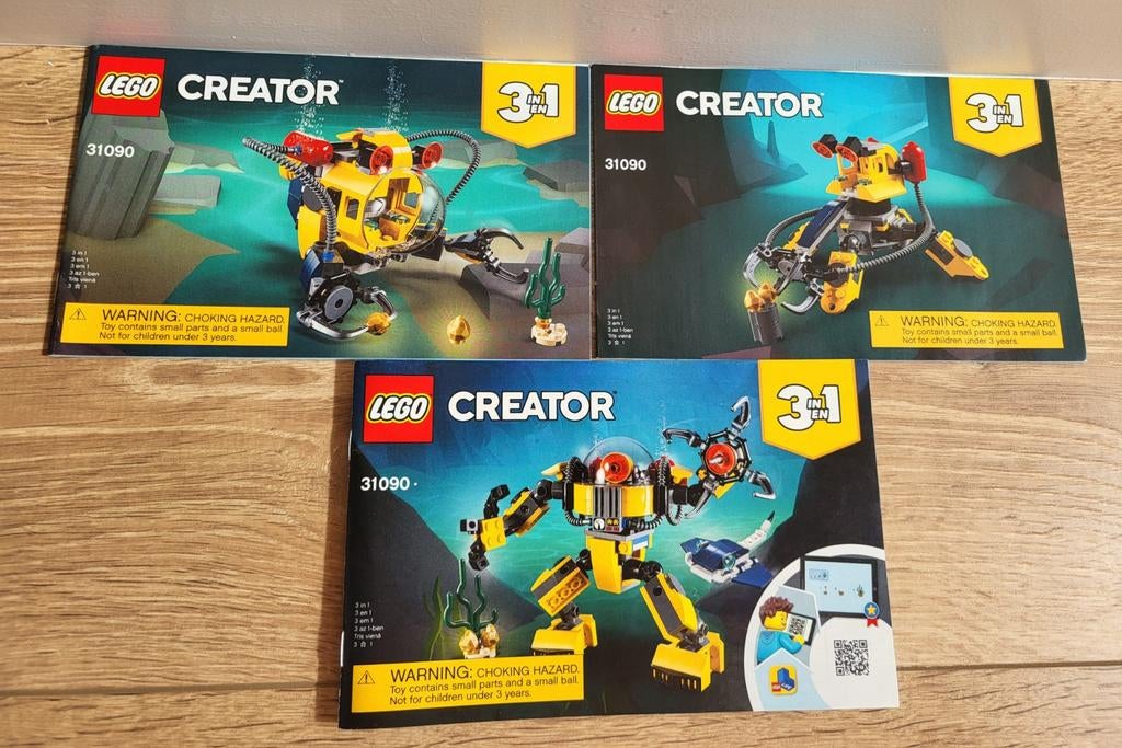 Lego creator 3in1 - onderwaterrobot, Ophalen, Compleet, Lego, Creator