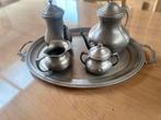 Vintage tinnen koffieservies / theeservies 95% Fein Zinn, Antiek en Kunst, Ophalen