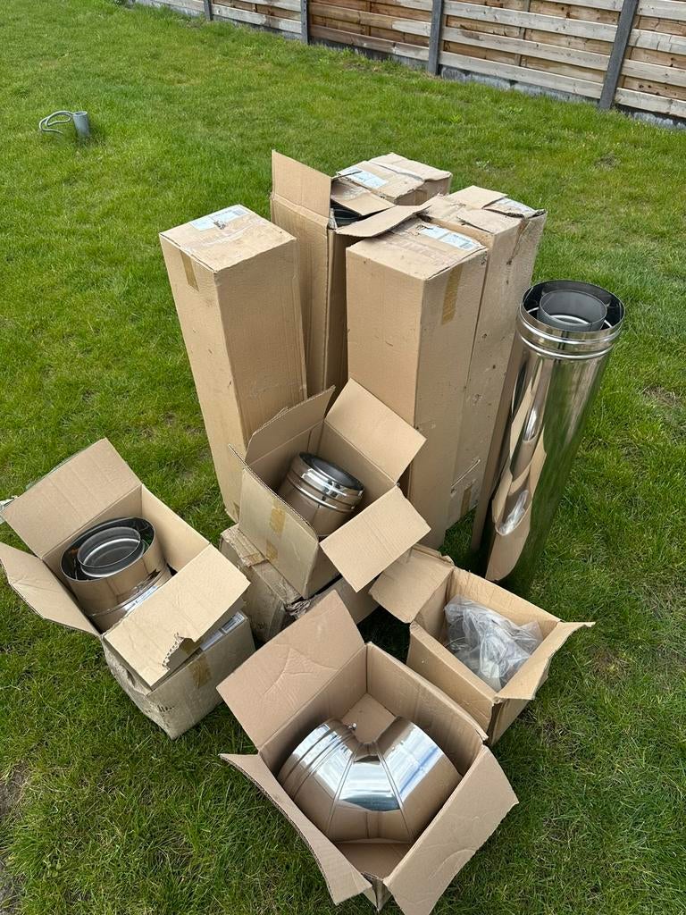 Inox Rook-kanaal / kachelpijp, Ophalen, Zo goed als nieuw, Inox