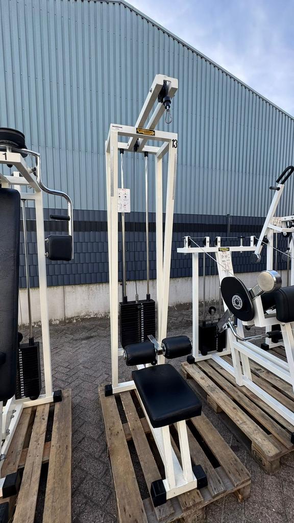 Technogym Lat Pulley met 90kg Steekgewichten, Enlèvement, Utilisé