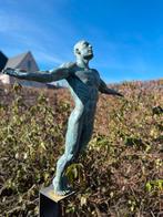 Brozen tuinbeeld, Ophalen, Gebruikt, Overige materialen, Mensenbeeld