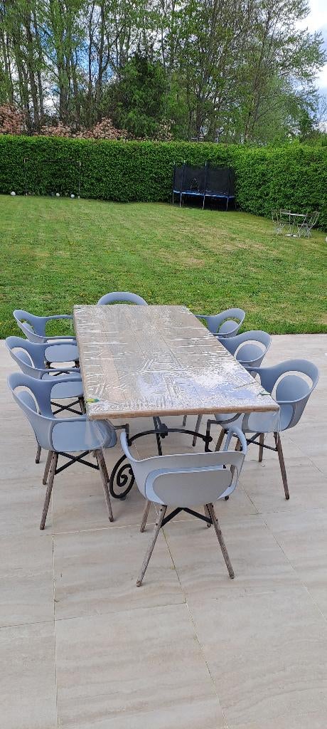 8 X stoelen, Maison & Meubles, Chaises, Chuck, Bois, Gris, Enlèvement