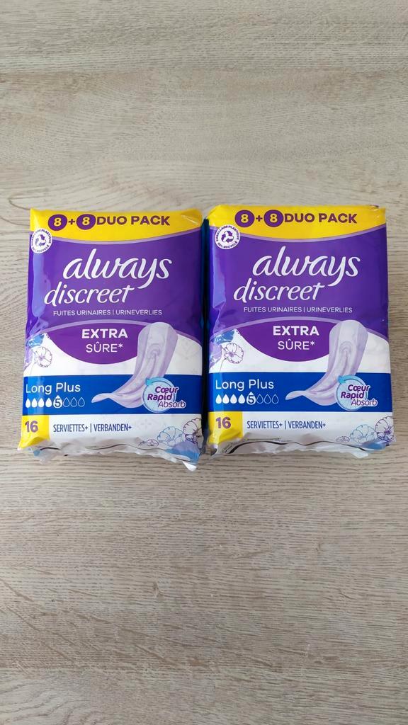 Serviettes Always Discreet Long plus n5, Divers, Matériel Infirmier, Neuf, Enlèvement ou Envoi