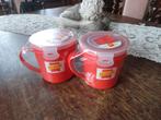 Microwave soep mokken  650 ml, Enlèvement ou Envoi, Neuf, Rouge, Bol ou Canette