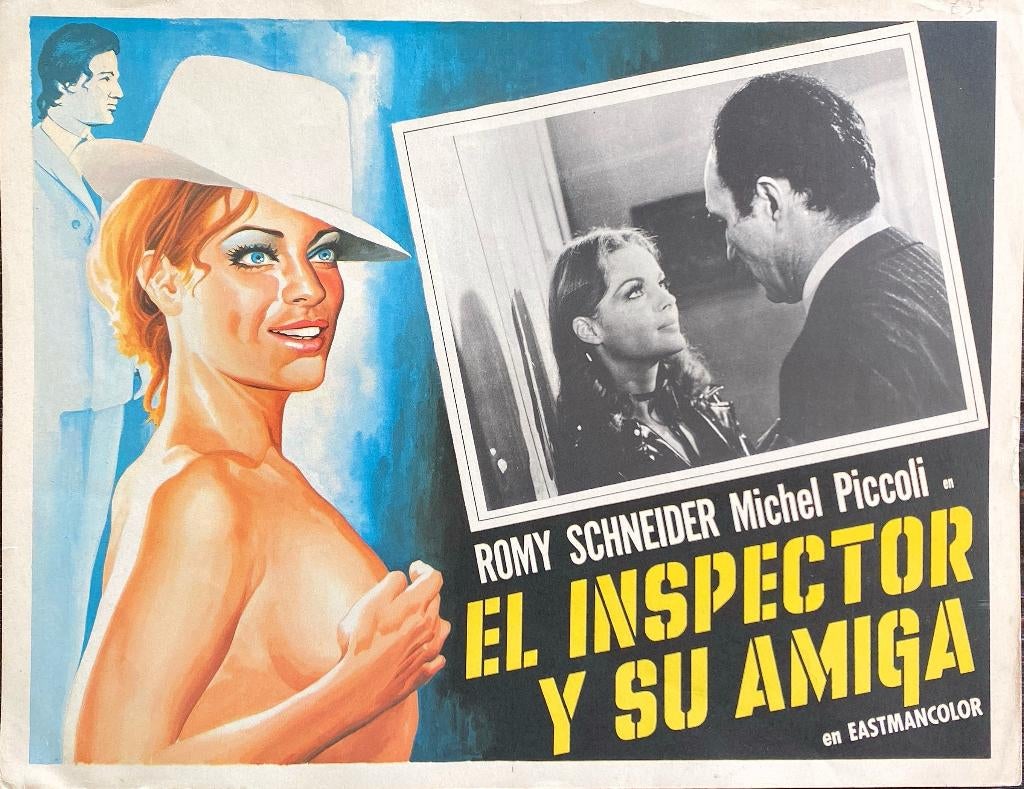 Lobby carte Mexicaine originale  "Max & les ferrailleurs", Collections, Posters & Affiches, Enlèvement ou Envoi, Rectangulaire horizontal