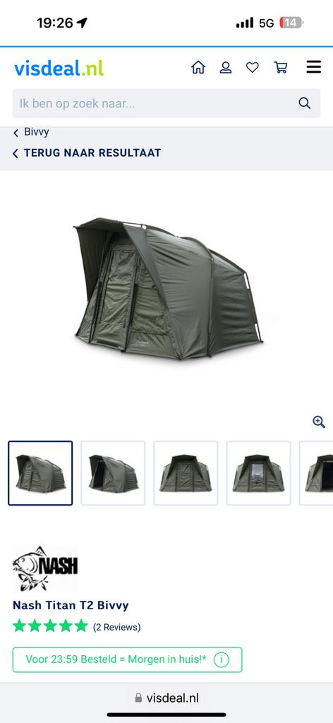 nash titan t2, Watersport en Boten, Hengelsport | Karpervissen, Ophalen, Nieuw, Complete set