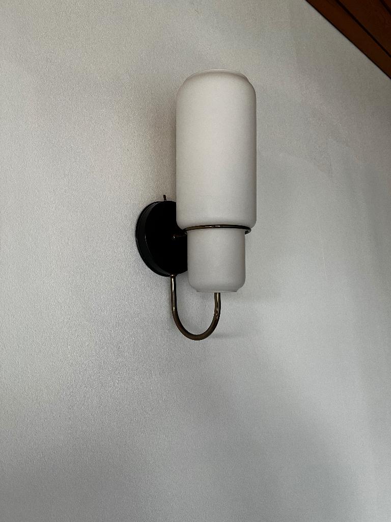 Lampe - applique murale - verre et métal, Maison & Meubles, Lampes | Appliques, Enlèvement, Verre