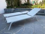 Set van 2 ligzetels, Tuin en Terras, Ophalen, Zo goed als nieuw, Aluminium, Verstelbaar