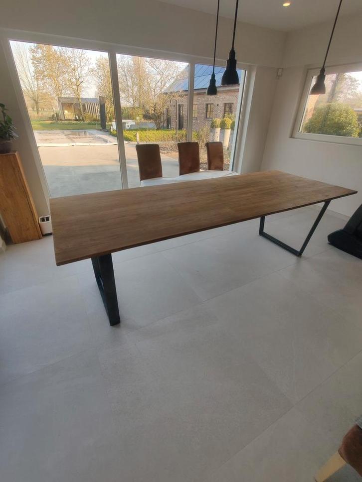 Tafel, Huis en Inrichting, Tafels | Eettafels, Nieuw, 50 tot 100 cm, 200 cm of meer, Vijf personen of meer, Rechthoekig, Eikenhout