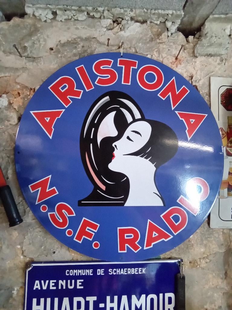 Plaque émaillée, Enlèvement, Utilisé, Panneau publicitaire