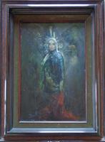 ROGER VAN BELLEGHEM / FIGUUR / OLIEVERF / 45x34cm / KADER, Ophalen of Verzenden