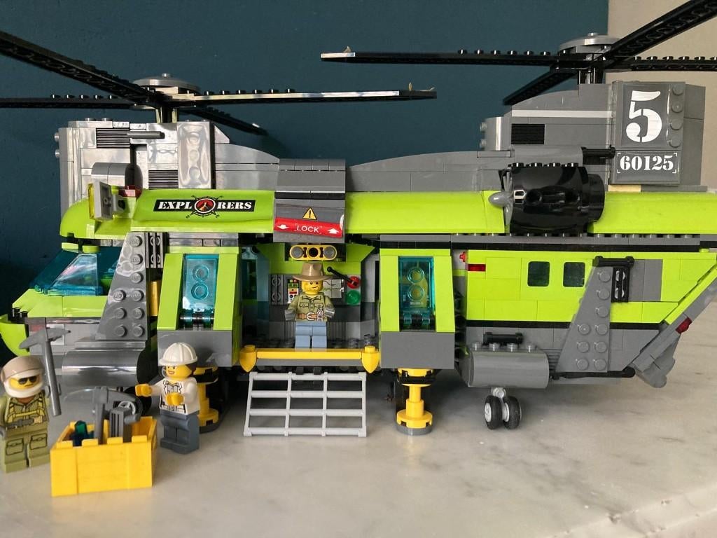 LEGO City Vulkaan Zware Transport Helikopter - 60125, Ophalen, City, Lego, Zo goed als nieuw