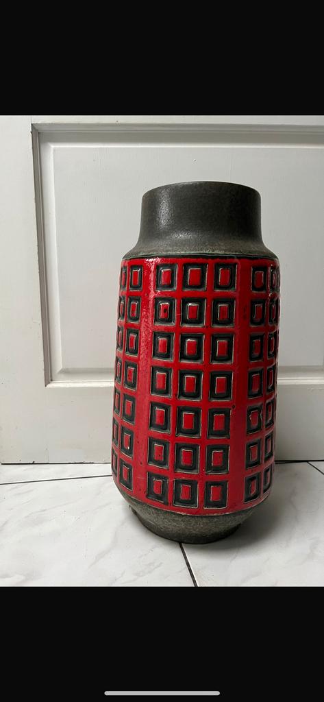 Vase vintage Germany, Rouge, Poterie ou Porcelaine, Enlèvement, Utilisé