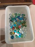 Lot transparante knikkers – groen/blauw mix, Ophalen of Verzenden