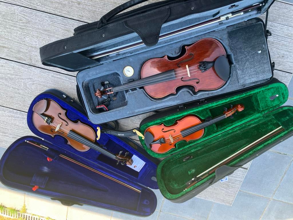 3 Violins Stentor 4/4, 3/4, 1/2, Musique & Instruments, Instruments à cordes frottées | Violons & Altos, Utilisé, Violon, Violon 4/4