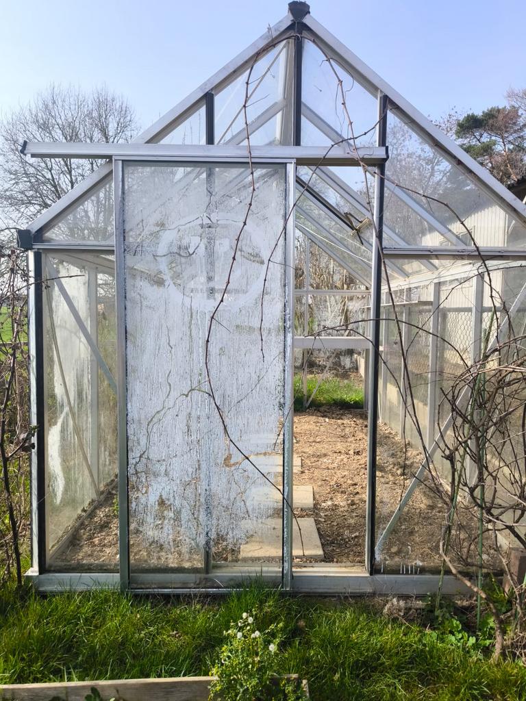 Serre Janssens Eos junior 9m2, Ophalen, Gebruikt, Kweekkas, Glas