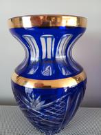 VAAS IN KRISTAL 2 STUKS 24 KARAAT BLADGOUD, Ophalen of Verzenden