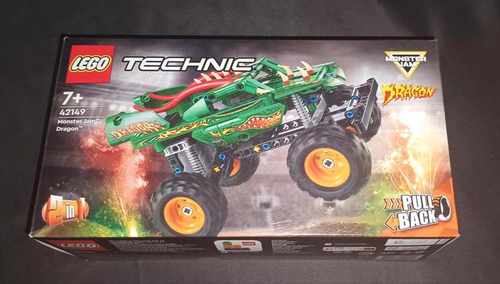 Lego 42149 Monster Jam - Dragon, Kinderen en Baby's, Speelgoed | Duplo en Lego, Zo goed als nieuw, Lego, Complete set, Ophalen