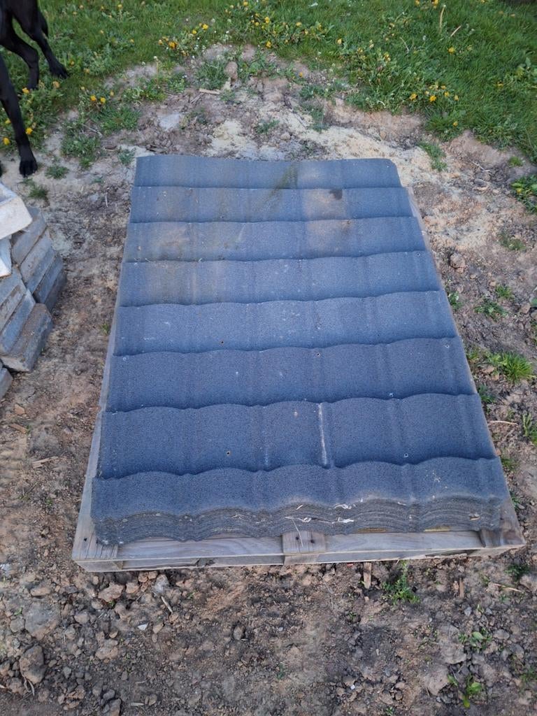 Metalen dakpanplaten/ platen met dakpan motief, Ophalen