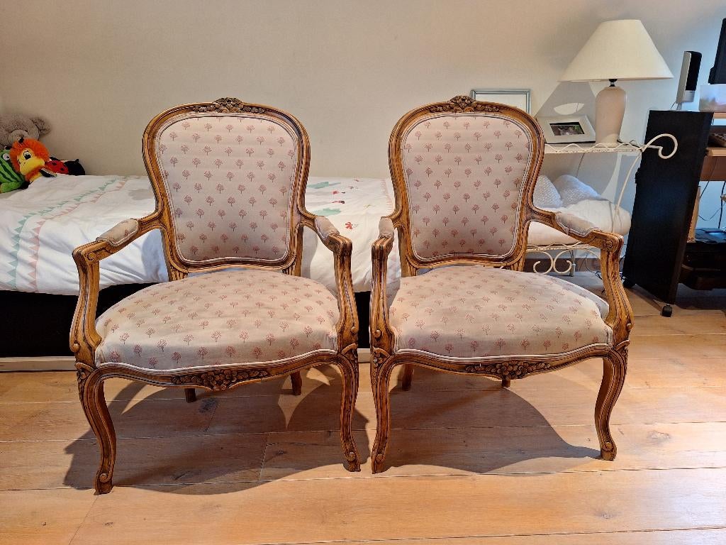 2 fauteuils cabriolets, Huis en Inrichting, Fauteuils, Ophalen, Gebruikt, Minder dan 75 cm, Stof