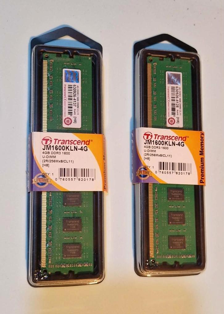 Module Mémoire RAM PC - 4 Go - Transcend, Informatique & Logiciels, Mémoire RAM, Comme neuf, Serveur, DDR3, Enlèvement ou Envoi