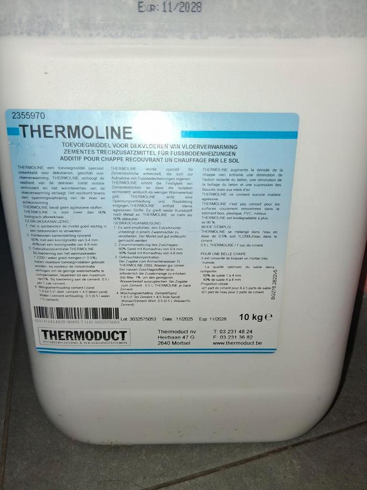 Thermoline additief vloerverwarming, Doe-het-zelf en Bouw, Verwarming en Radiatoren, Ophalen