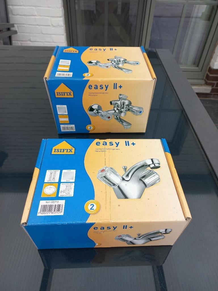 2 nieuwe mengkranen voor wastafel en bad, Bricolage & Construction, Sanitaire, Enlèvement, Neuf, Chrome, Robinet