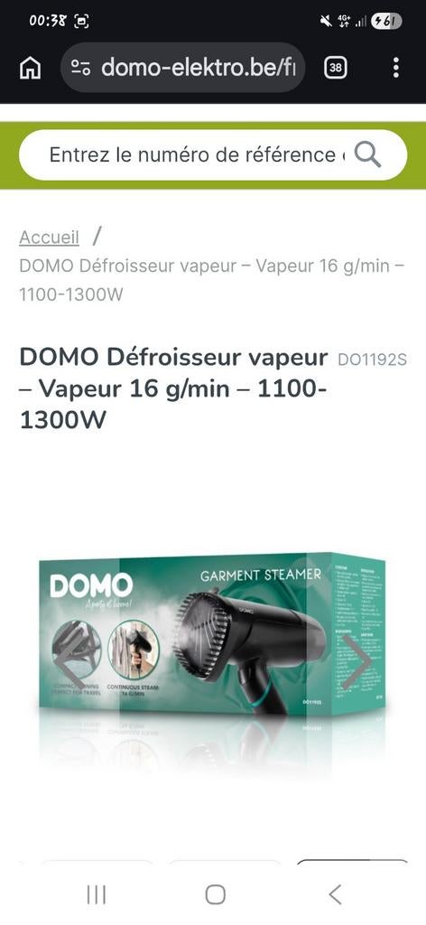 Defroisseur vapeur Domo NEUF et GARANTIE, Electroménager, Vapeurs, Enlèvement