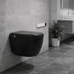 WC japonais suspendu AQUADIVINE+ noir (bâtît support inclus), Enlèvement ou Envoi, Neuf, Toilettes
