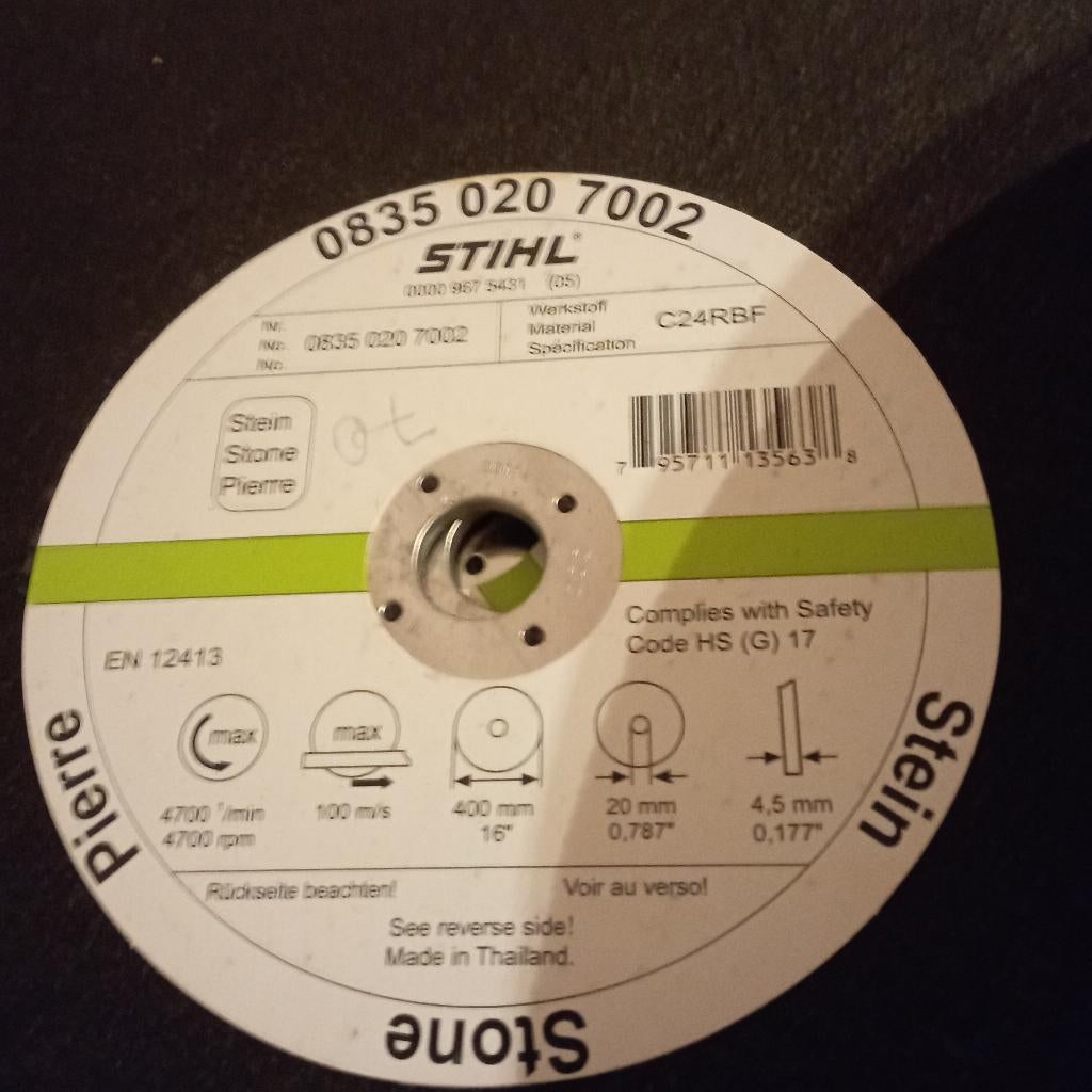 stihl doorslijpschijven steen, 350 mm, 400 mm, Doe-het-zelf en Bouw, Gereedschap | Slijpmachines, Ophalen, Nieuw, 1000 watt of meer