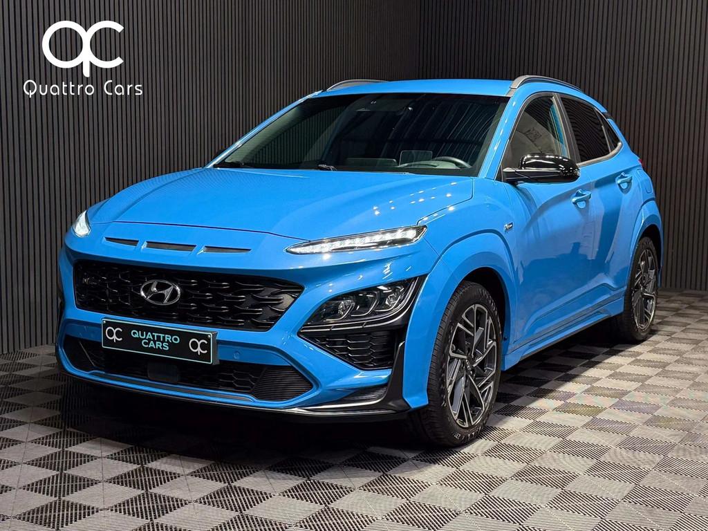 Hyundai KONA 1.6T Pack Sport N-Line - Boite Auto - Unique !, Automaat, Gebruikt, 4 cilinders, Blauw