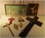 8 Oude Religieuze Voorwerpen, Antiek en Kunst, Ophalen of Verzenden