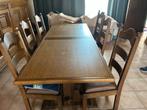 Eetplaats massief hout, Ophalen, Zo goed als nieuw, 6 tot 8 stoelen