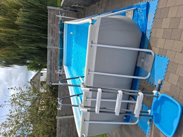 Intex frame zwembad 488x244x107cm,verwarming,zandfilterpomp, Tuin en Terras, Zwembaden, Gebruikt, Ophalen