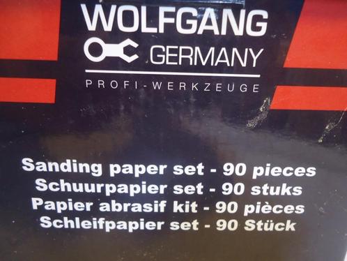 ② Papier de verre pour ponceuse à main Wolfgang 90 pcs
