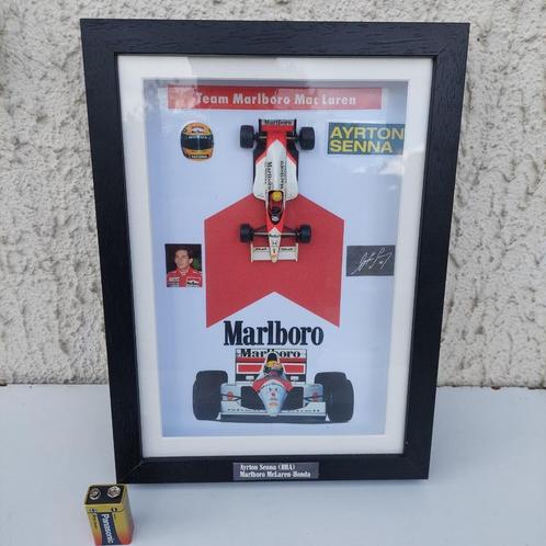 KUNST VOOR HET MAKEN VAN LIJSTEN AYRTON SENNA MARLBORO HONDA, Verzamelen, Automerken, Motoren en Formule 1, Zo goed als nieuw
