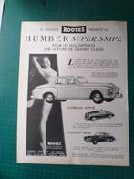 Humber Super Snipe - publicité papier - 1953, Overige typen, Gebruikt, Ophalen of Verzenden