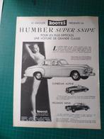 Humber Super Snipe - publicité papier - 1953, Collections, Enlèvement ou Envoi, Utilisé, Autres types