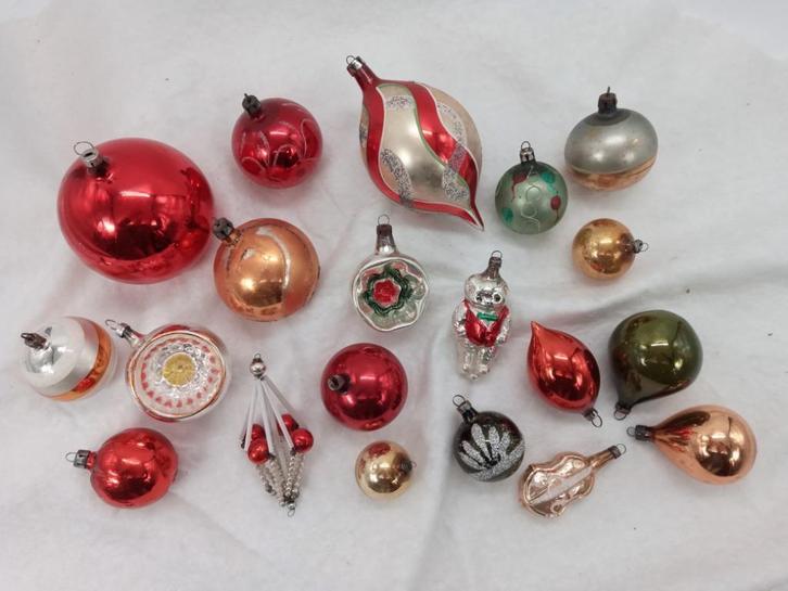 Mooie partij oude glazen kerstballen, Diversen, Kerst, Gebruikt, Verzenden