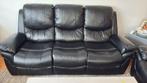 Salon en cuir noir, Maison & Meubles, Canapés | Salons, Enlèvement, Comme neuf, Cuir